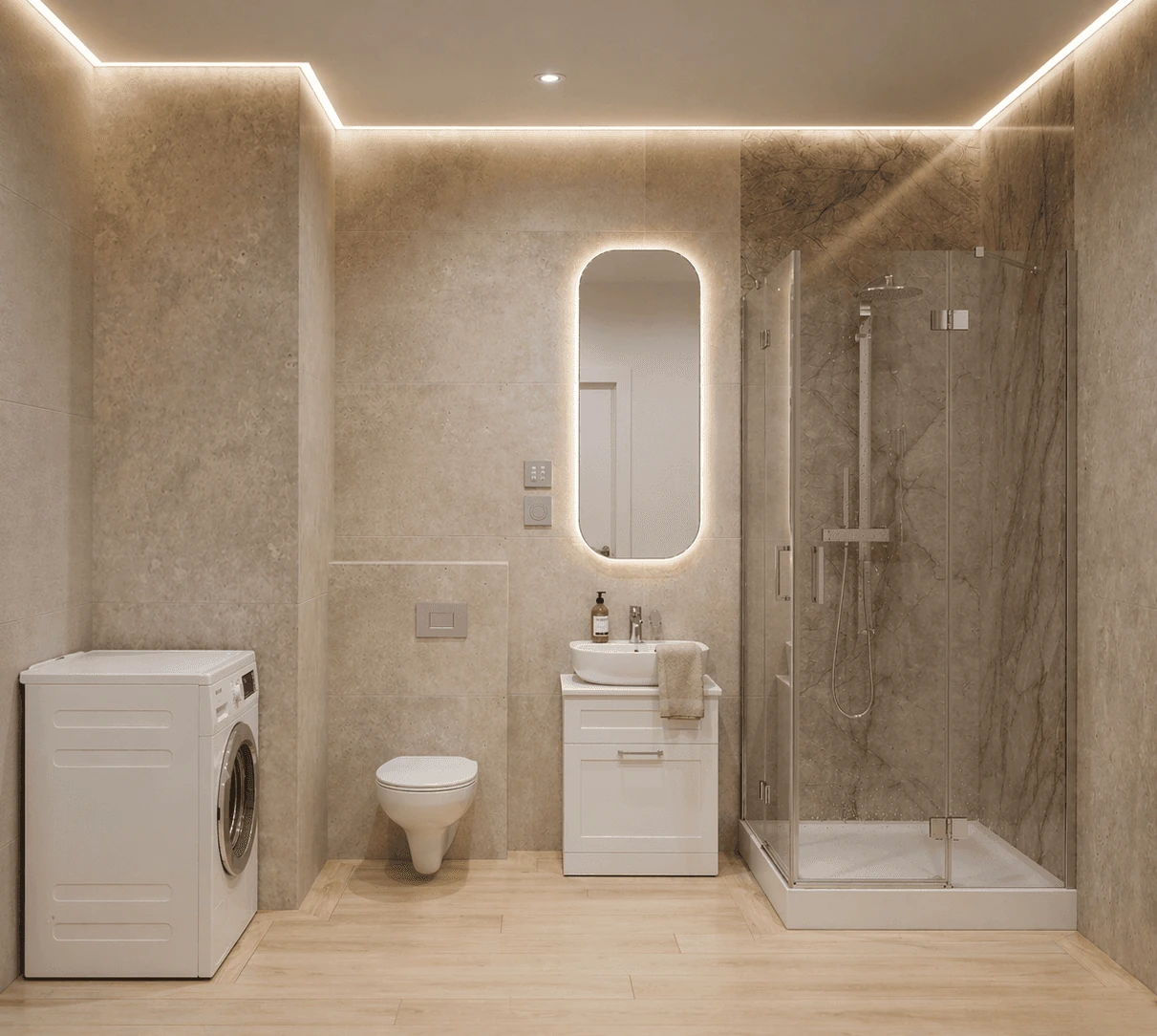 Realizacja łazienki, portfolio WIZJA Interior Design Studio, Wrocław