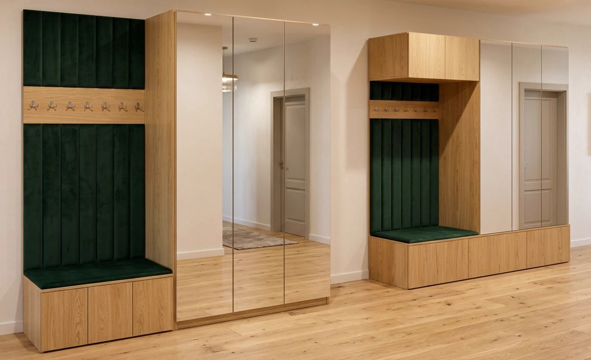 Przedpokój i garderoba, realizacja WIZJA Interior Design Studio